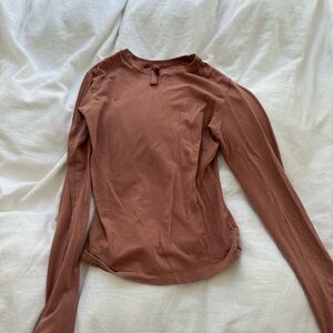 Red/ brown skims long sleeve top